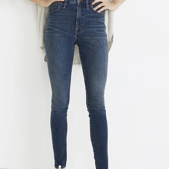 Madewell 10" Roadtripper Medium Wash Denim Skinny Ankle Jeans Size 26 - Picture 1 of 11